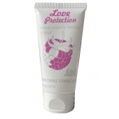 Лубрикант на водной основе с ароматом малины Love Protection Raspberry - 50 мл. - Lola Games - купить с доставкой в Пскове
