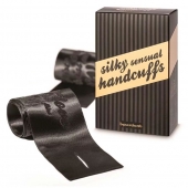 Черные ленты для связывания SILKY SENSUAL HANDCUFFS - Bijoux Indiscrets - купить с доставкой в Пскове