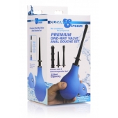Анальный душ с 3 насадками Premium One-way Valve Anal Douche Set - XR Brands - купить с доставкой в Пскове