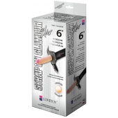 Пояс-трусики с насадкой Glamour Silver - 15,5 см. - LOVETOY (А-Полимер) - купить с доставкой в Пскове