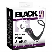 Черное эрекционное кольцо с анальной вибропробкой Vibrating Ring   Plug - Orion - в Пскове купить с доставкой
