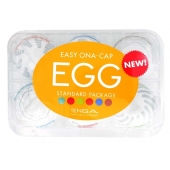 Набор из 6 мастурбаторов Tenga EGG Easy Beat с различным рельефом - Tenga - в Пскове купить с доставкой