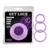 Набор из 3 сиреневых эрекционных колец Magnum Force Cock Ring - Chisa - в Пскове купить с доставкой