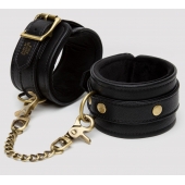 Черные оковы на ноги Bound to You Faux Leather Ankle Cuffs - Fifty Shades of Grey - купить с доставкой в Пскове