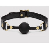 Черный кляп-шар Bound to You Faux Leather Ball Gag - Fifty Shades of Grey - купить с доставкой в Пскове
