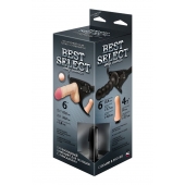 Черный пояс для женщин BEST SELECT с 3 насадками - LOVETOY (А-Полимер) - купить с доставкой в Пскове