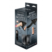 Черный женский пояс BEST SELECT с 3 насадками и вибрацией - LOVETOY (А-Полимер) - купить с доставкой в Пскове