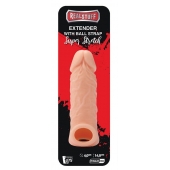Телесная насадка EXTENDER WITH BALL STRAP 5.5 - 14 см. - Dream Toys - в Пскове купить с доставкой