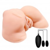 Телесная вибровагина Julie с 2 рабочими отверстиями - Baile - в Пскове купить с доставкой