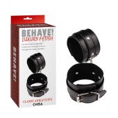 Черные оковы Classic Ankle Cuffs - Chisa - купить с доставкой в Пскове