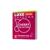 Презервативы с ароматом вишни LUXE Royal Cherry Collection - 3 шт. - Luxe - купить с доставкой в Пскове