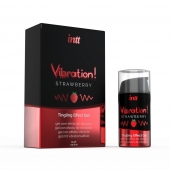 Жидкий интимный гель с эффектом вибрации Vibration! Strawberry - 15 мл. - INTT - купить с доставкой в Пскове