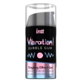 Жидкий интимный гель с эффектом вибрации Vibration! Bubble Gum - 15 мл. - INTT - купить с доставкой в Пскове