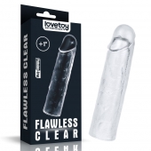 Прозрачная насадка-удлинитель Flawless Clear Penis Sleeve Add 1 - 15,5 см. - Lovetoy - в Пскове купить с доставкой