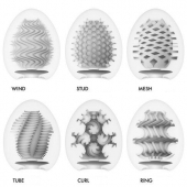 Набор из 6 мастурбаторов Tenga EGG IV с различным рельефом - Tenga - в Пскове купить с доставкой