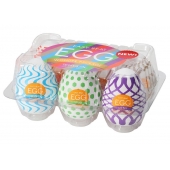 Набор из 6 мастурбаторов Tenga EGG IV с различным рельефом - Tenga - в Пскове купить с доставкой