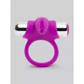 Лиловое виброкольцо с пультом ДУ Remote Control Cock Ring - Happy Rabbit - в Пскове купить с доставкой