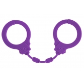 Фиолетовые силиконовые наручники Suppression - Lola Games - купить с доставкой в Пскове