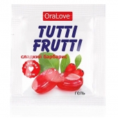 Гель-смазка Tutti-frutti со вкусом барбариса - 4 гр. - Биоритм - купить с доставкой в Пскове