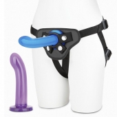 Страпон унисекс Beginners Strap-On с 2 насадками - 15 и 13 см. - Lux Fetish - купить с доставкой в Пскове