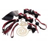 Черно-красный бондажный набор Bow-tie - ToyFa - купить с доставкой в Пскове
