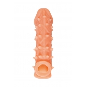 Телесная закрытая насадка с пупырышками Cock Sleeve Size L - 17,6 см. - KOKOS - в Пскове купить с доставкой