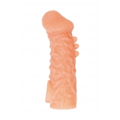 Телесная закрытая насадка с шершавой головкой Cock Sleeve Size M - 15,6 см. - KOKOS - в Пскове купить с доставкой