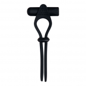 Черное эрекционное лассо с вибропулей Black Tie Affair - Zero Tolerance - в Пскове купить с доставкой