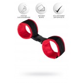 Красно-черные велюровые оковы Anonymo - ToyFa - купить с доставкой в Пскове