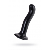 Черный стимулятор для пар P G-Spot Dildo Size M - 18 см. - Strap-on-me - в Пскове купить с доставкой