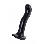 Черный стимулятор для пар P G-Spot Dildo Size M - 18 см. - Strap-on-me - в Пскове купить с доставкой