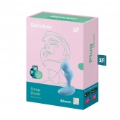 Голубой анальный вибростимулятор Deep Driver - 11,2 см. - Satisfyer - в Пскове купить с доставкой