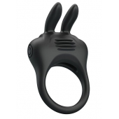 Черное эрекционное кольцо с вибрацией Davion - Baile - в Пскове купить с доставкой