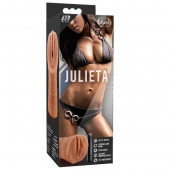 Мастурбатор-вагина цвета карамели Julieta с вибрацией - Blush Novelties - в Пскове купить с доставкой