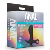 Черный анальный вибратор Silicone Vibrating Prostate Massager 01 - 10,8 см. - Blush Novelties - в Пскове купить с доставкой