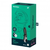 Черный анальный вибратор Hot Passion с функцией нагрева - Satisfyer - в Пскове купить с доставкой
