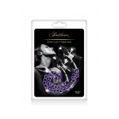 Зажимы для сосков с фиолетовой цепочкой Sweet Caress Nipple Chain - Sweet Caress - купить с доставкой в Пскове Зажимы для сосков с фиолетовой цепочкой Sweet Caress Nipple Chain - Sweet Caress - купить с доставкой в Пскове