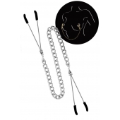 Регулируемые зажимы для сосков Sweet Caress Nipple Chain - Sweet Caress - купить с доставкой в Пскове Регулируемые зажимы для сосков Sweet Caress Nipple Chain - Sweet Caress - купить с доставкой в Пскове