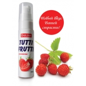 Гель-смазка Tutti-frutti с земляничным вкусом - 30 гр. - Биоритм - купить с доставкой в Пскове