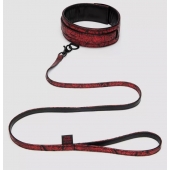 Стильный ошейник с поводком Reversible Faux Leather Collar and Lead - Fifty Shades of Grey - купить с доставкой в Пскове