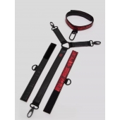 Ошейник с наручниками Reversible Faux Leather Collar and Wrist - Fifty Shades of Grey - купить с доставкой в Пскове