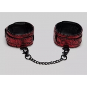 Красно-черные оковы Reversible Faux Leather Ankle Cuffs - Fifty Shades of Grey - купить с доставкой в Пскове