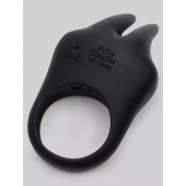 Черное эрекционное виброкольцо Sensation Rechargeable Vibrating Rabbit Love Ring - Fifty Shades of Grey - в Пскове купить с доставкой