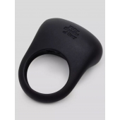 Черное эрекционное виброкольцо Sensation Rechargeable Vibrating Love Ring - Fifty Shades of Grey - в Пскове купить с доставкой