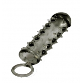 Дымчатая стимулирующая насадка с закрытой головкой SAMURAI PENIS SLEEVE BLACK - 14,5 см. - NMC - в Пскове купить с доставкой