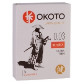 Ультратонкие презервативы OKOTO Ultra Thin - 3 шт. - Sitabella - купить с доставкой в Пскове