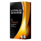 Ребристые презервативы VITALIS PREMIUM ribbed - 12 шт. - Vitalis - купить с доставкой в Пскове