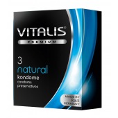 Классические презервативы VITALIS PREMIUM natural - 3 шт. - Vitalis - купить с доставкой в Пскове