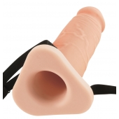 Телесный реалистичный фаллоимитатор с полостью Silicone Hollow Extension - 20 см. - Pipedream - купить с доставкой в Пскове