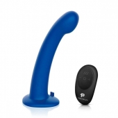 Синяя насадка Remote Control P-Spot G-Spot с черными трусиками - 20 см. - Pegasus - купить с доставкой в Пскове
